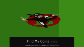 What Findmycoins.ninja website looked like in 2018 (6 years ago)