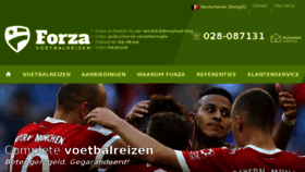 What Forzavoetbalreizen.be website looked like in 2018 (6 years ago)