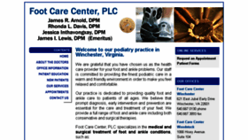 What Footcarecenterva.com website looked like in 2018 (6 years ago)