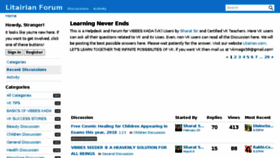 What Forum.litairian.com website looked like in 2018 (6 years ago)