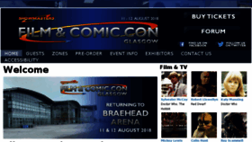 What Filmandcomicconglasgow.com website looked like in 2018 (6 years ago)