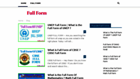 What Fullformof.in website looked like in 2018 (6 years ago)