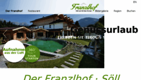 What Franzlhof.com website looked like in 2018 (6 years ago)