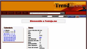 What Festeja.me website looked like in 2018 (6 years ago)