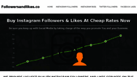 What Followersandlikes.co website looked like in 2018 (6 years ago)