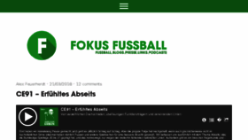 What Fokus-fussball.de website looked like in 2018 (6 years ago)