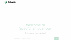 What Faceofchampcar.com website looked like in 2018 (6 years ago)