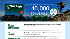 What Frontiermastercard.com website looked like in 2018 (6 years ago)