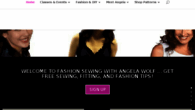 What Fashionsewingwithangelawolf.com website looked like in 2018 (6 years ago)