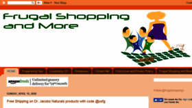 What Frugal-shopping.com website looked like in 2018 (6 years ago)