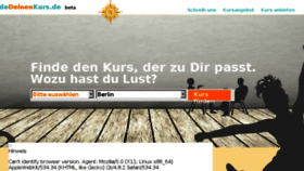 What Findedeinenkurs.de website looked like in 2018 (6 years ago)