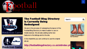 What Footballblogdirectory.co.uk website looked like in 2018 (6 years ago)