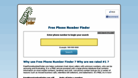 What Freephonenumberfinder.com website looked like in 2018 (6 years ago)