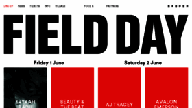What Fielddayfestivals.com website looked like in 2018 (6 years ago)