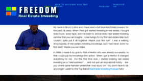 What Freedomrealestateinvesting.com website looked like in 2018 (6 years ago)