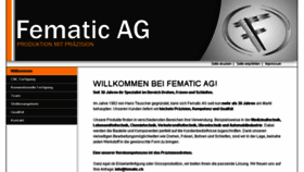 What Fematic.ch website looked like in 2018 (6 years ago)