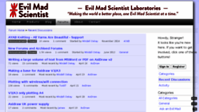 What Forum.evilmadscientist.com website looked like in 2018 (6 years ago)