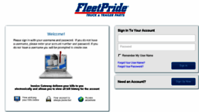 What Fleetpride.billtrust.com website looked like in 2018 (6 years ago)