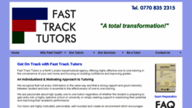 What Fasttracktutors.co.uk website looked like in 2018 (6 years ago)