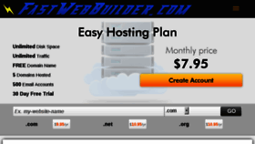 What Fastwebbuilder.com website looked like in 2018 (7 years ago)