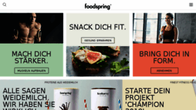 What Foodspring.at website looked like in 2018 (6 years ago)
