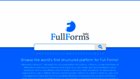 What Fullforms.co website looked like in 2018 (5 years ago)