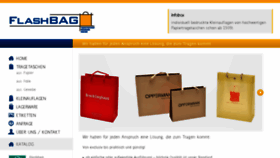 What Flashbag.de website looked like in 2018 (5 years ago)