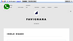 What Favignana.com website looked like in 2018 (5 years ago)