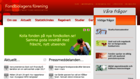 What Fondbolagen.se website looked like in 2018 (6 years ago)