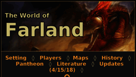 What Farlandworld.com website looked like in 2018 (5 years ago)