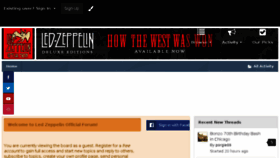 What Forums.ledzeppelin.com website looked like in 2018 (6 years ago)