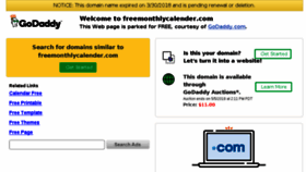 What Freemonthlycalender.com website looked like in 2018 (5 years ago)