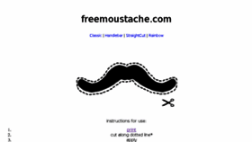 What Freemoustache.com website looked like in 2018 (6 years ago)
