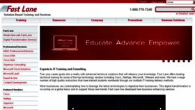 What Fastlanetraining.ca website looked like in 2018 (5 years ago)
