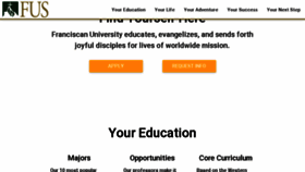 What Franciscan.university website looked like in 2018 (6 years ago)