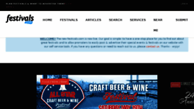 What Festivals.com website looked like in 2018 (6 years ago)