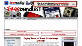 What Freebundles.com website looked like in 2018 (6 years ago)
