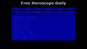 What Freehoroscopedaily.com website looked like in 2018 (5 years ago)