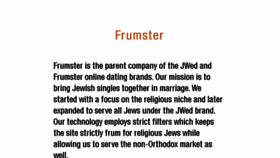 What Frumster.com website looked like in 2018 (5 years ago)