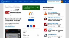 What Flvdownloader.en.softonic.com website looked like in 2018 (6 years ago)