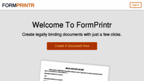 What Formprintr.com website looked like in 2018 (6 years ago)