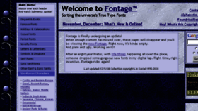 What Fontage.com website looked like in 2018 (6 years ago)