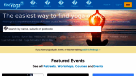 What Findyoga.com.au website looked like in 2018 (5 years ago)