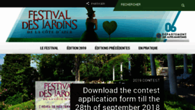 What Festivaldesjardins.departement06.fr website looked like in 2018 (6 years ago)