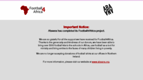 What Football4africa.org website looked like in 2018 (6 years ago)