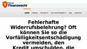 What Finanzwacht.de website looked like in 2018 (5 years ago)