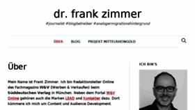 What Frankzimmer.de website looked like in 2018 (5 years ago)