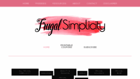 What Frugalsimplicity.com website looked like in 2018 (5 years ago)