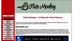 What Flutemonkey.com website looked like in 2018 (5 years ago)