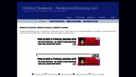 What Facebookunblocking.com website looked like in 2018 (5 years ago)
